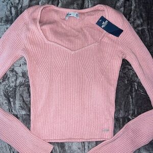 Hollister long sleeve blush pink top. size x-small NWT